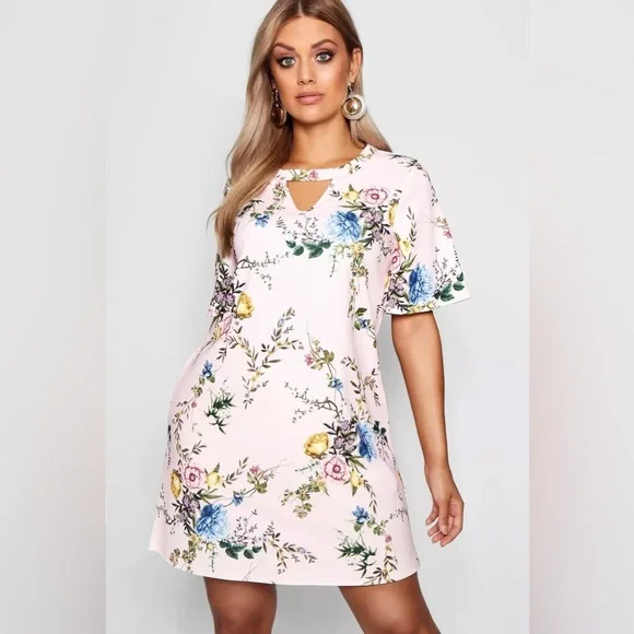 FLORAL SHIFT DRESS - Picture 1 of 2